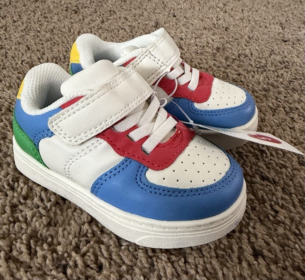 Cat & Jack Jaid Court Sneakers Toddler Size 5 Multicolor Hook & Loop New w/ Tags